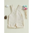 thumbnail image 6 of Toddler Baby Boys Girls Suspender Jumpsuit 3 6 12 18 24 Months 2T 3T Stripe Print Sleeveless Overall Shorts for Boys and Girls, 6 of 9