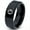 Black Bevel Polish Tungsten, variant on Tungsten Bird Flying Wings Aves Chordata Band Ring 8mm Men Women Comfort Fit Black Dome Polished