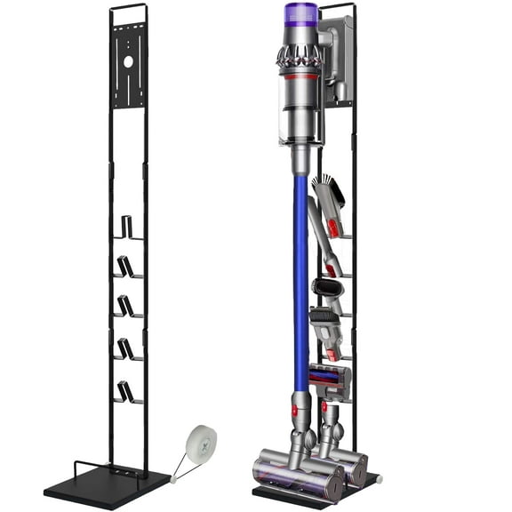 Lasvea Vacuum Stand with Wheels for Dyson V15, V11, V10,V9,V8, V7, V6 - Mobile Metal Holder, Organizer, Bracket & Storage Dock for Tools