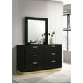 thumbnail image 2 of Caraway 6-drawer Dresser with Mirror Black, 2 of 12