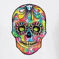 thumbnail image 5 of Wild Bobby Dean Russo Colorful Sugar Skull Streetwear Men Premium Tri Blend Tee, True White, X-Large, 5 of 5