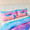 thumbnail image 7 of URBONUR 3 Pcs Mermaid Tail Girls Comforter Set Queen Size, Gradient Glitter Girls Bedding Set, Rainbow Fish Tail Bed Comforter Set for Kids Girls, 7 of 7
