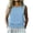 Light Blue, variant on Rciityk Sleeveless Tops for Women Casual Crew Neck Tank Tops Trendy Elastic Ruched Hem Summer Tops for Daily Wear