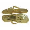 thumbnail image 2 of StarBay Women's Metallic Braided Strap Flat Thong Sandal Flip-flops, 2 of 3