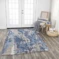 thumbnail image 3 of Rizzy Home Mod Blue Abstract Shag Area Rug - 18" x 18", 3 of 5