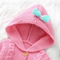 thumbnail image 5 of Baby Bodysuit Autumn and Winter New Baby Knitted Color Matching Jumpsuit Climbing Clothes for Baby Girls Cute Bow Tie Pink, 0-1 Months, 5 of 6