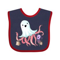 Inktastic Cute Ghost Octopus Trick or Treating with Bat Boys or Girls Baby Bib
