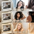 thumbnail image 3 of Vanity Mirror with Lights 22''x19'' Makeup Mirror with Lights,Vanity Mirror Touch Screen with 3-Color Lighting,Dimmable,for Vanity Desk Tabletop- White, 3 of 14