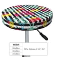 thumbnail image 4 of Honeii Trendy Colorful Pineapples Bar Stool Covers – Perfect Fit for 12" to 14" Round Stools, Crease-Resistant, Stretchy, Washable & Dustproof Seat Slipcovers-12 inch, 4 of 7