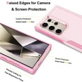 thumbnail image 4 of for Galaxy S24,S24 Plus,S24 Ultra Case,Njjex Heavy Duty Shockproof Dual Layer Rugged Full-Body Protective Phone Cover,2 in 1 Silicone Rubber Phone Case for Samsung Galaxy S24 Ultra- Pink 2024, 4 of 6