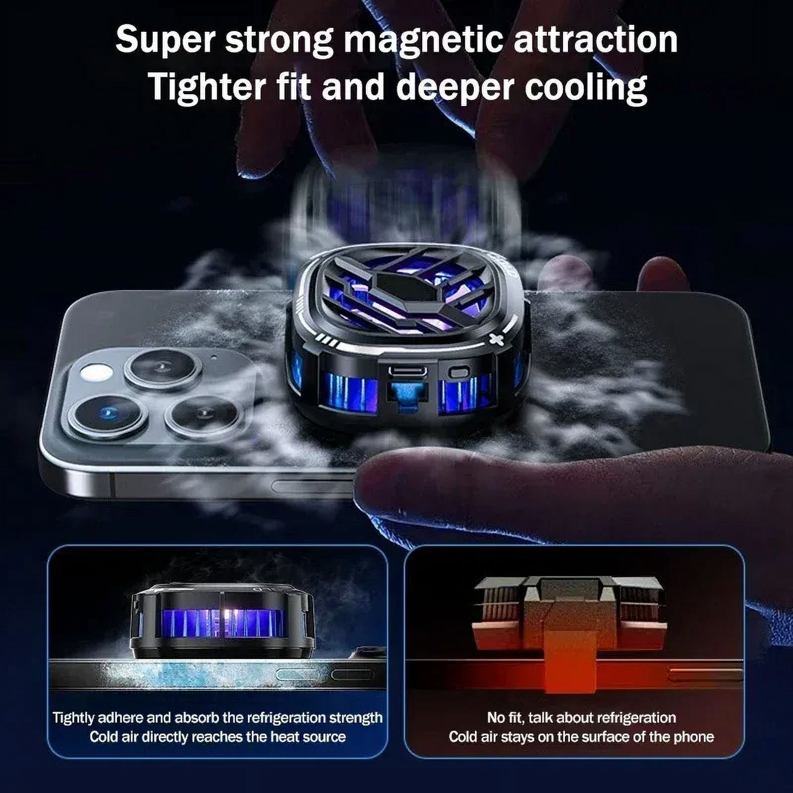 2024  X76Pro Mobile Phone Semiconductor Freeze Cooling Radiator Magnetic Back Clip 2 IN 1 for IPhone Android PUBG Game Cooler