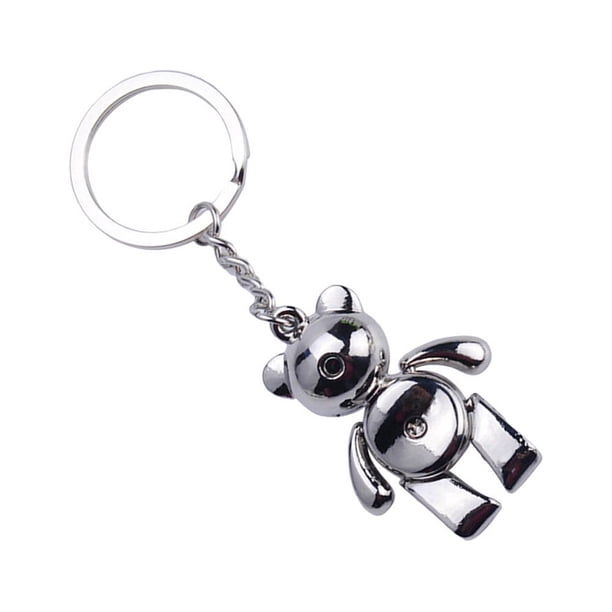 Greenadscape Colgante Oso Plateado Para Llavero De Metal Resistente Con Creativo Para Llaves Y