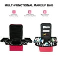 thumbnail image 3 of 1pc Multifunctional Bag Waterproof Toolbox Beauty Makeup Storage Case (Black), 3 of 9
