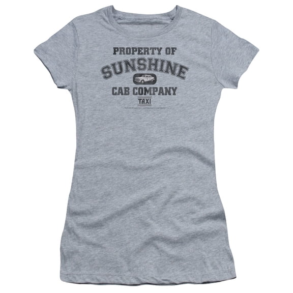 Taxi - Property Of Sunshine Cab - Juniors Teen Girls Cap Sleeve Shirt - Small