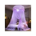 thumbnail image 2 of Elegant Bed Canopy Net Polyester Purple 1.5*2m，Luxurious Bed Canopy for Girls & Adults, Round Dome Lace Princess Canopies Netting, 2 of 5