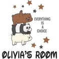 thumbnail image 2 of We Bare Bears Choice Quote Cartoon Customized Wall Decal - Custom Vinyl Wall Art - Personalized Name - Baby Girls Boys Kids Bedroom Wall Decal Room Decor Wall Stickers Decoration Size (10x10 inch), 2 of 2