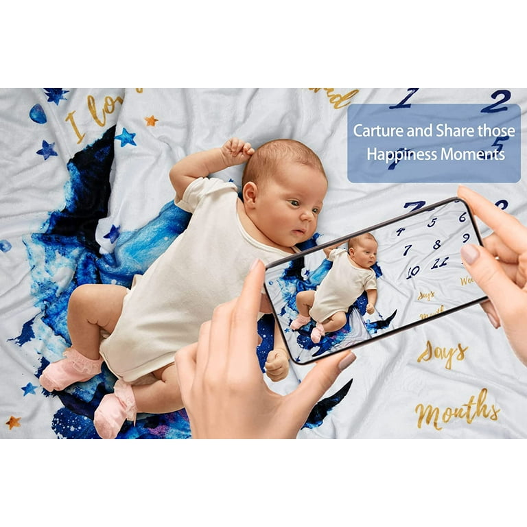 Nosovlra Baby Monthly Milestone Blanket Boys Girls Baby Registry
