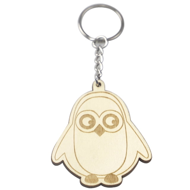 Fancy Key Ring Dibujos animados de animales Clave Colgante en blanco Artesanía de madera Accesorios Fiesta Favors Favors Gift creativo para bolsa de mochila 20 paquetes Advancent HA012731-00
