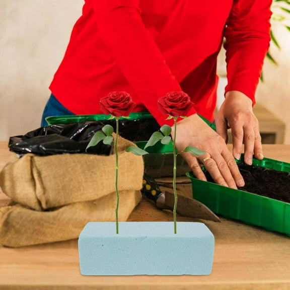 NICEXMAS Light Green Floral Foam Block Easy to Cut for Versatile Flower Arrangement and Craft Use