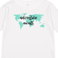 thumbnail image 4 of Inktastic Adventure Awaits Teal World Map Boys or Girls Long Sleeve Toddler T-Shirt, 4 of 5