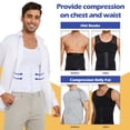 thumbnail image 3 of Lilvigor Men Body Shaper Compression Shirts Slimming Vest Tummy Control Underwear Girdle Waist Slimmer Shapewear, 3 of 9