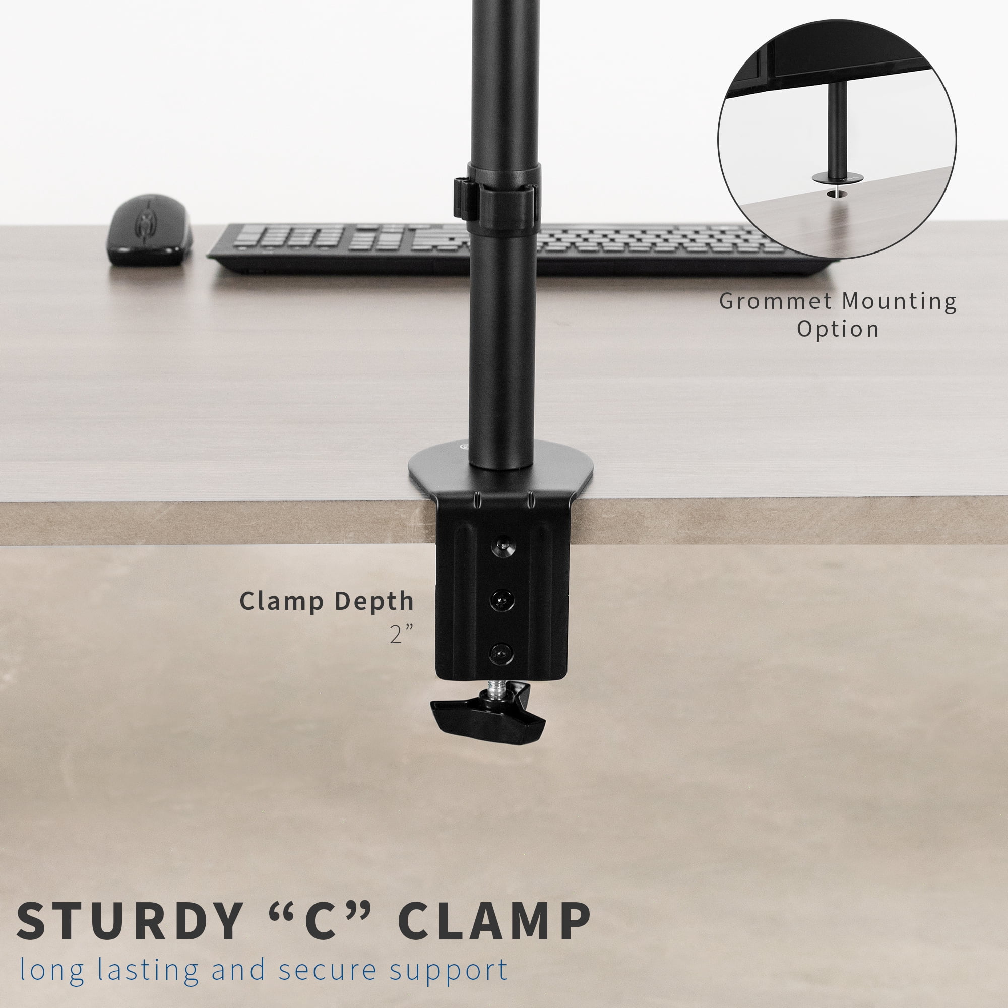 VIVO Quad Heavy Duty 13" to 24" Monitor Desk Mount | 3 + 1 Stand Holds 4 Screens