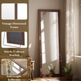 thumbnail image 4 of AUROMIR 30"x 71" Classic Paulownia Wood Framed Rectangle Full Length Mirror, Brown, 4 of 5