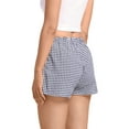 thumbnail image 3 of Women Pajamas Shorts Gingham Cute Short Pants Plaid Lounge Shorts Sleep Bottoms Elastic Boxers Streetwear, 3 of 4