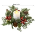 thumbnail image 3 of BotaniNest Anneau de Bougie Baie Petite Couronne de Bougie 3 Pouces Support de Bougie Central (Baies Rouges et Dorées), 3 of 6