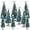 9PCS, variant on 9PCS Bottle Brush Trees with Topper Ornaments, Mini Christmas Trees Sisal Snow Frost Trees with Wood Base for Christmas DIY Decoration Table Top Decoration Diorama Tree Models