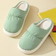 thumbnail image 4 of Vedolay Indoor Slippers 2023 Adults House Shoes Cute Fuzzy Bedroom Slippers Mint Green,41, 4 of 4