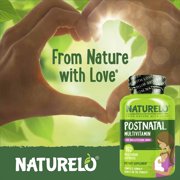 NATURELO Postnatal Multivitamin - Supplement for Breastfeeding Women - Plant-Based Vitamin D, Folate, Gentle Iron - for Nursing Mother, Baby - Post Natal Lactation Support 180 Capsules