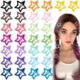 thumbnail image 1 of Joez Wonderful 30 pinzas para el pelo de estrella multicolor de 3 cm, pinzas de metal para el pelo, lindas pinzas de estrella, pasadores para el pelo, antideslizantes, accesorios para el pelo de estre, 1 of 5
