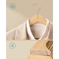 thumbnail image 4 of SONGMICS Percha de Madera, Juego de 20, Delgada, Muescas en Hombros, para Pantalones, Gancho Giratorio 360°, Abedul, Beige Natural MCRW040K01, 4 of 7