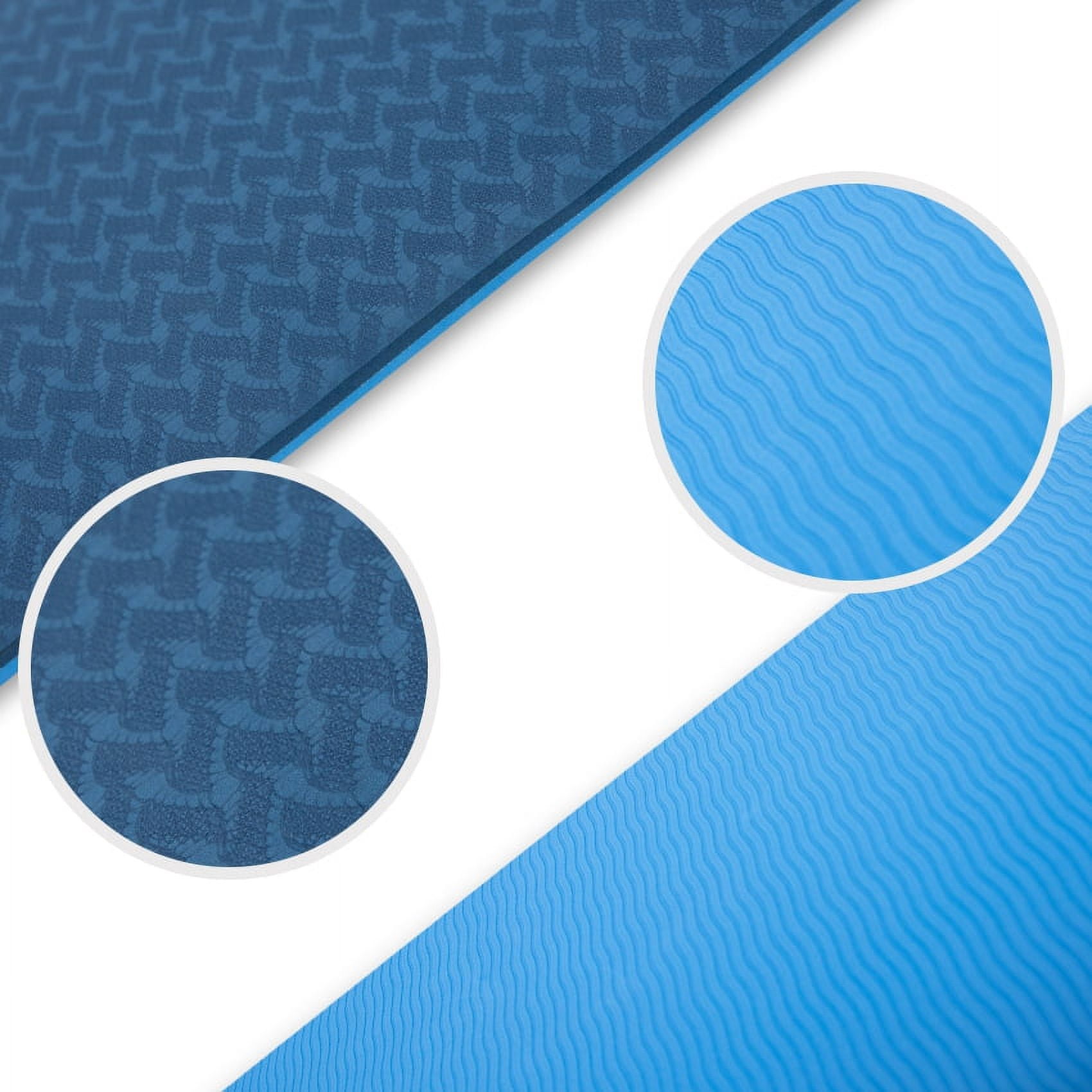 Ray Star Extra Thick Yoga Mat 24"x72"x0.24" Thickness 6mm -Eco Friendly Material- With High Density Anti-Tear Exercise Bolster
