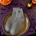 thumbnail image 2 of Miaoju Funny Socks for Men Women Halloween Fun Cozy Crazy Novelty Fashion Breathable Printed Cotton Boot Socks, 2 of 7