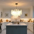 thumbnail image 4 of Modern Black Tree Branch Chandelier 8-Light, 24 inch Linear Pendant Light with Adjustable Height, for Dining Room, Kitchen Island, Foyer Entryway, 4 of 10