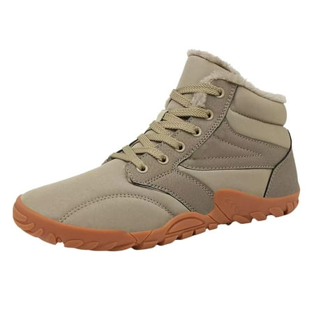 

Ediodpoh Autumn And Winter Thick Soled Cott on Shoes Men And Women Comfortable Warm Snow Boots Padded Thickened Casual Cott on Shoes Boots for Men Khaki 11