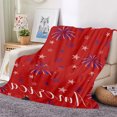 thumbnail image 5 of Anckoeil Independence Day Printed Flannel Blanket Conditioning Blanket Sofa Blanket Nap Conditioning Sheet Blanket Holiday Gift, 5 of 7