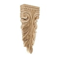 thumbnail image 5 of 7-1/2 in. x 3-1/8 in. x 1 in. Unfinished Medium Hand Carved North American Solid Alder Onlay Acanthus Applique, 5 of 5
