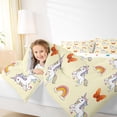 thumbnail image 4 of Castle Fairy Cartoon Unicorn Full Size Comforter Sets,Butterflies Bedding Sets, 4 of 8