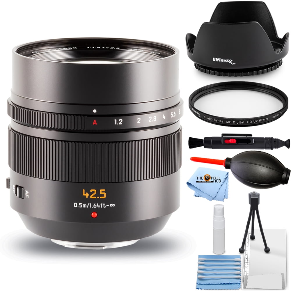 Panasonic Leica Dg Nocticron 42 5mm F 1 2 Asph Power O I S Lens Essential Bundle With Tulip Hood Lens Uv Filter Cleaning Pen Blower Microfiber Cloth And Cleaning Kit Walmart Com Walmart Com