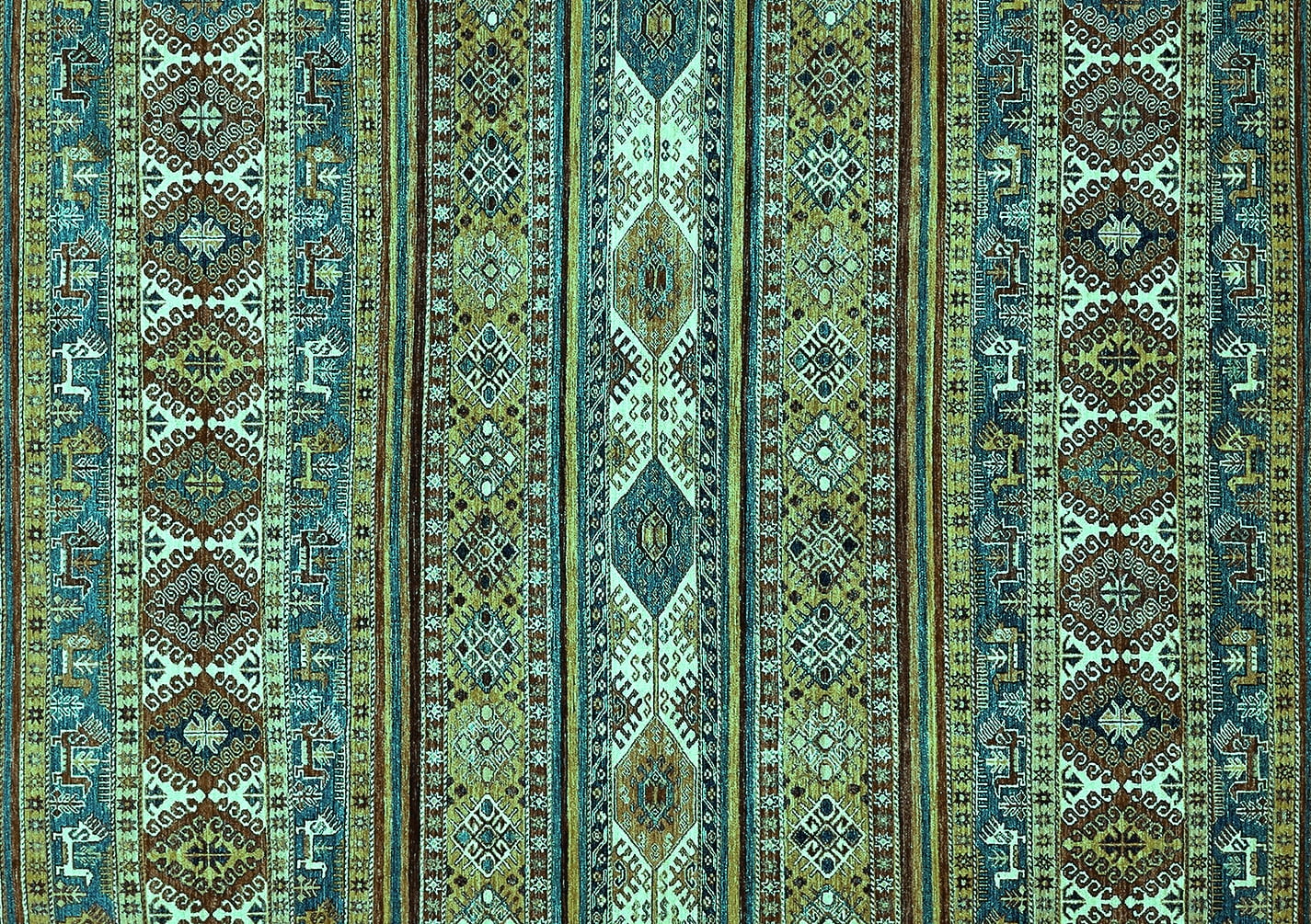 Ahgly Company Indoor Rectangle Abstract Turquoise Blue Modern Area Rugs ...