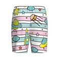 thumbnail image 5 of Fotbe Space Doodle Pajama Shorts for Men, Men's Pajama Bottoms, Sleepwear,Short Pajama Pants-Medium, 5 of 9