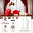 thumbnail image 4 of Efavormart 8ft Gold Metal Multi-Layered Round Top Chiara Backdrop Stand, Rainbow Floral Frame Wedding Arch, 4 of 10