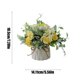 thumbnail image 3 of Decoración del hogar, flores artificiales con pequeño jarrón de cerámica, bolas de flores de seda falsa, decoración de flores, mesa, hogar, fiesta, oficina, boda, ramo de flores simulado de plástico e, 3 of 6