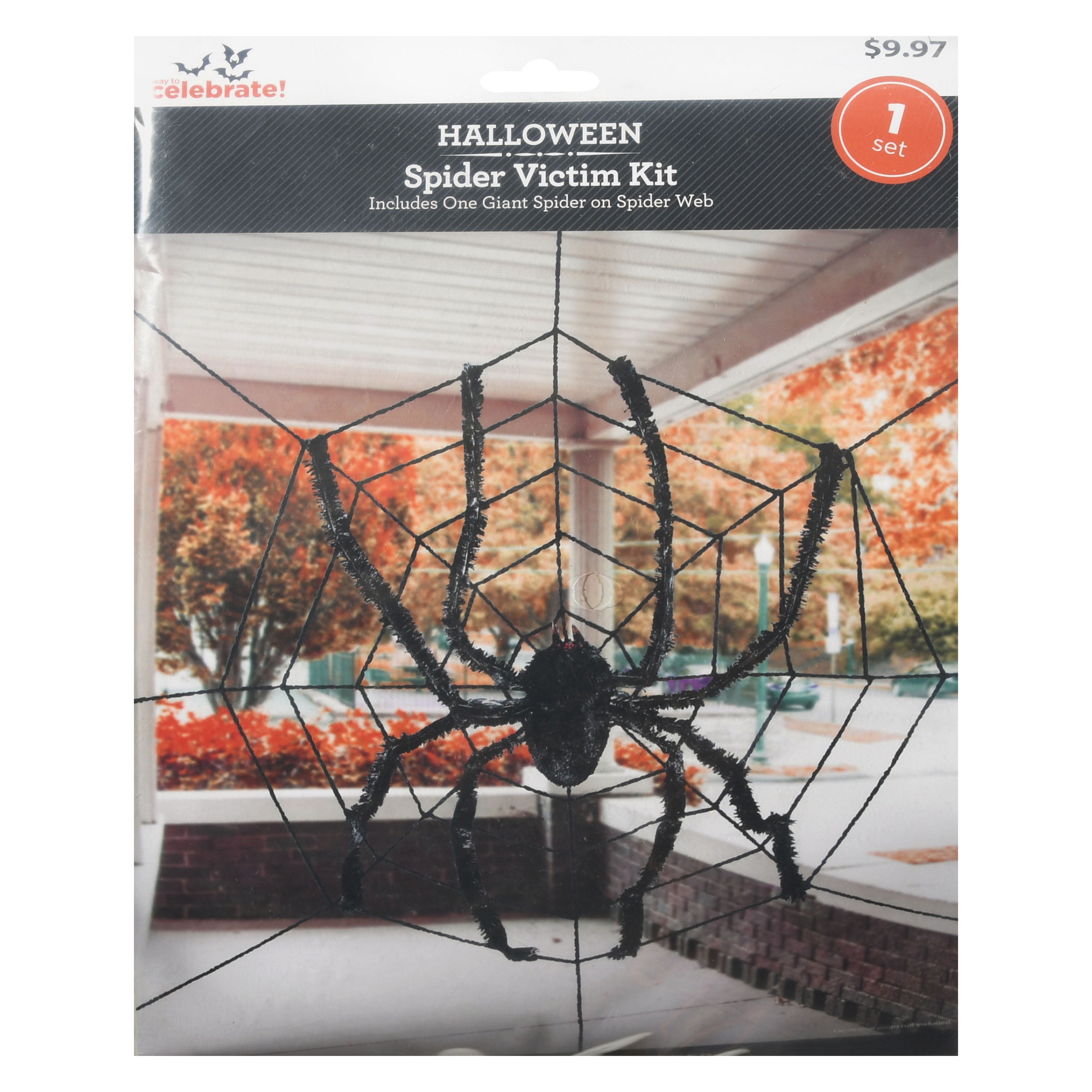 Way to Celebrate Halloween Giant Spider in  Decor, 8'