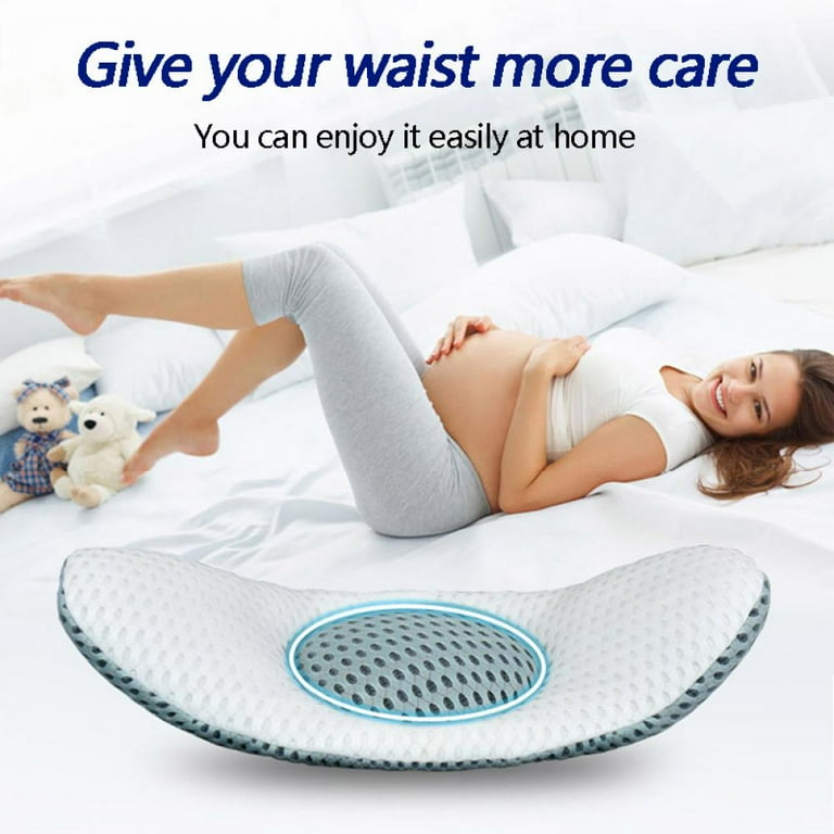 Lumbar Pillow for Sleeping, Adjustable Height 3D Air Mesh Back