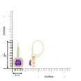 thumbnail image 2 of ANGARA Natural 1.6 ct Amethyst Leverback Earrings in 14K Yellow Gold for Women (Size-6mm) | February Birthstone, Anniversary, Jewelry Gift for Women | Natural Amethyst Earrings, 2 of 7