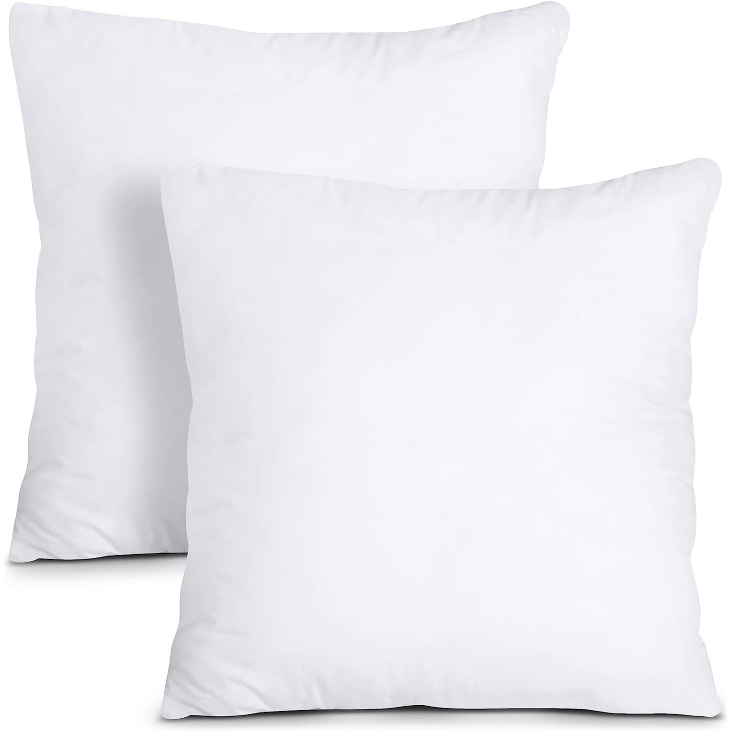 SZDUDU 2 Pack Throw Pillow Covers 18x18 Inch, White Throw Pillows